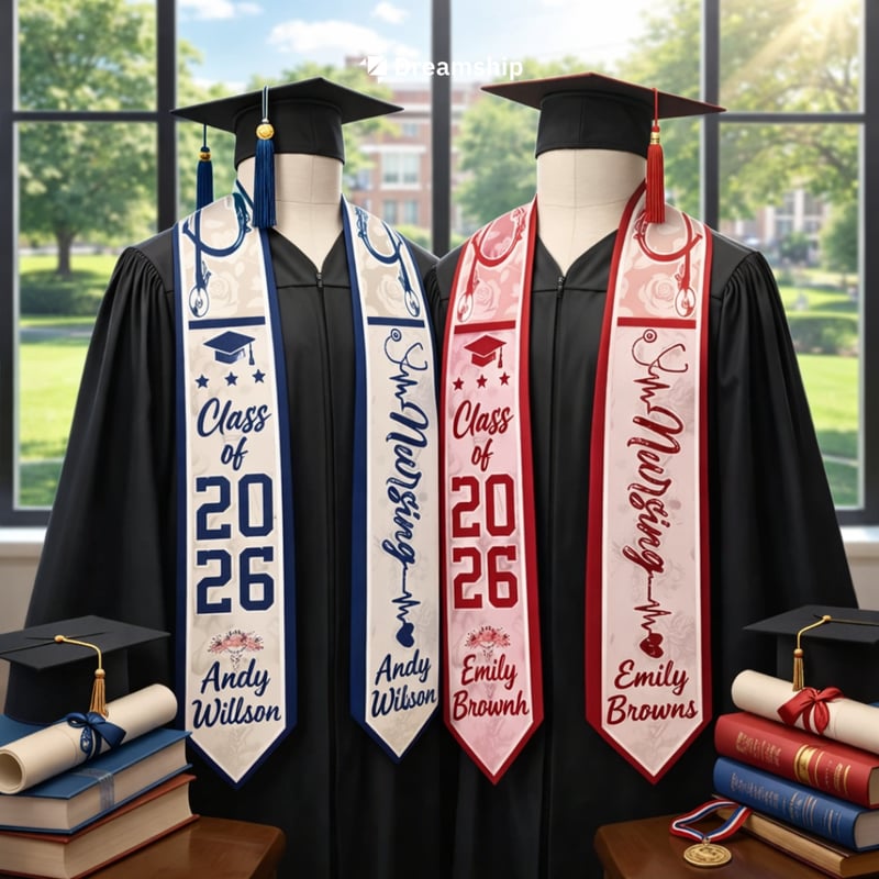 Graduation Stole tùy chỉnh từ Dreamship - POD Mùa Tốt Nghiệp 2026