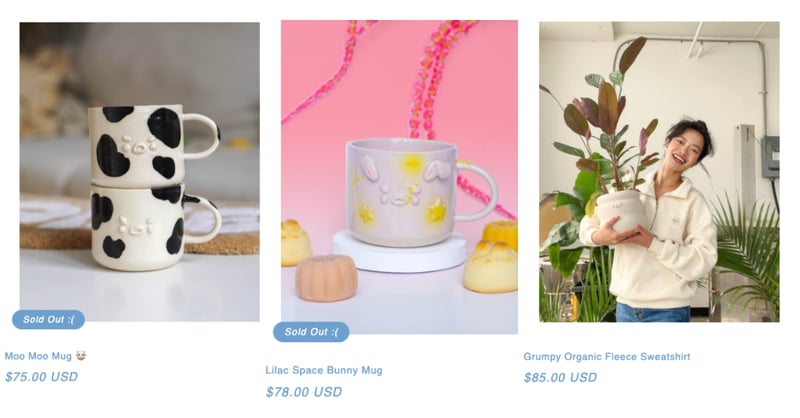 Các sản phẩm thường sold out rất nhanh