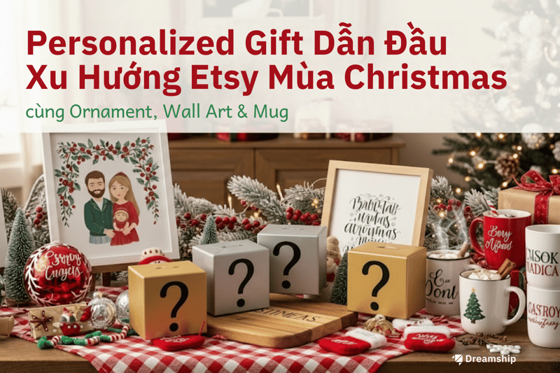 Personalized Gift dẫn đầu xu hướng Etsy mùa Giáng Sinh 2025 cùng Ornament, Wall Art & Mug