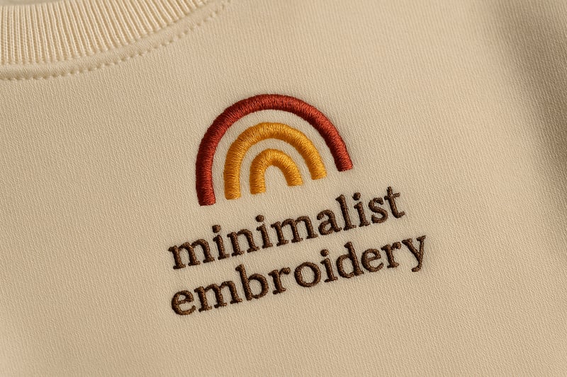 Minimalist embroidered shirt with a mini logo on the left chest
