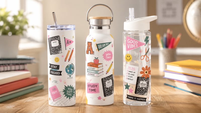 back to school tumblers design idea