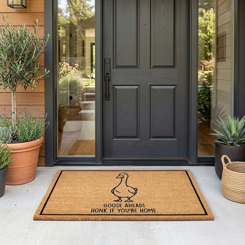 Silly Goose Doormat Mockup