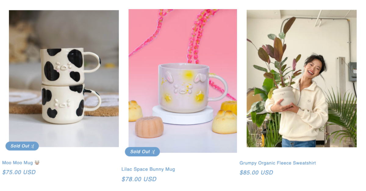 Các sản phẩm thường sold out rất nhanh