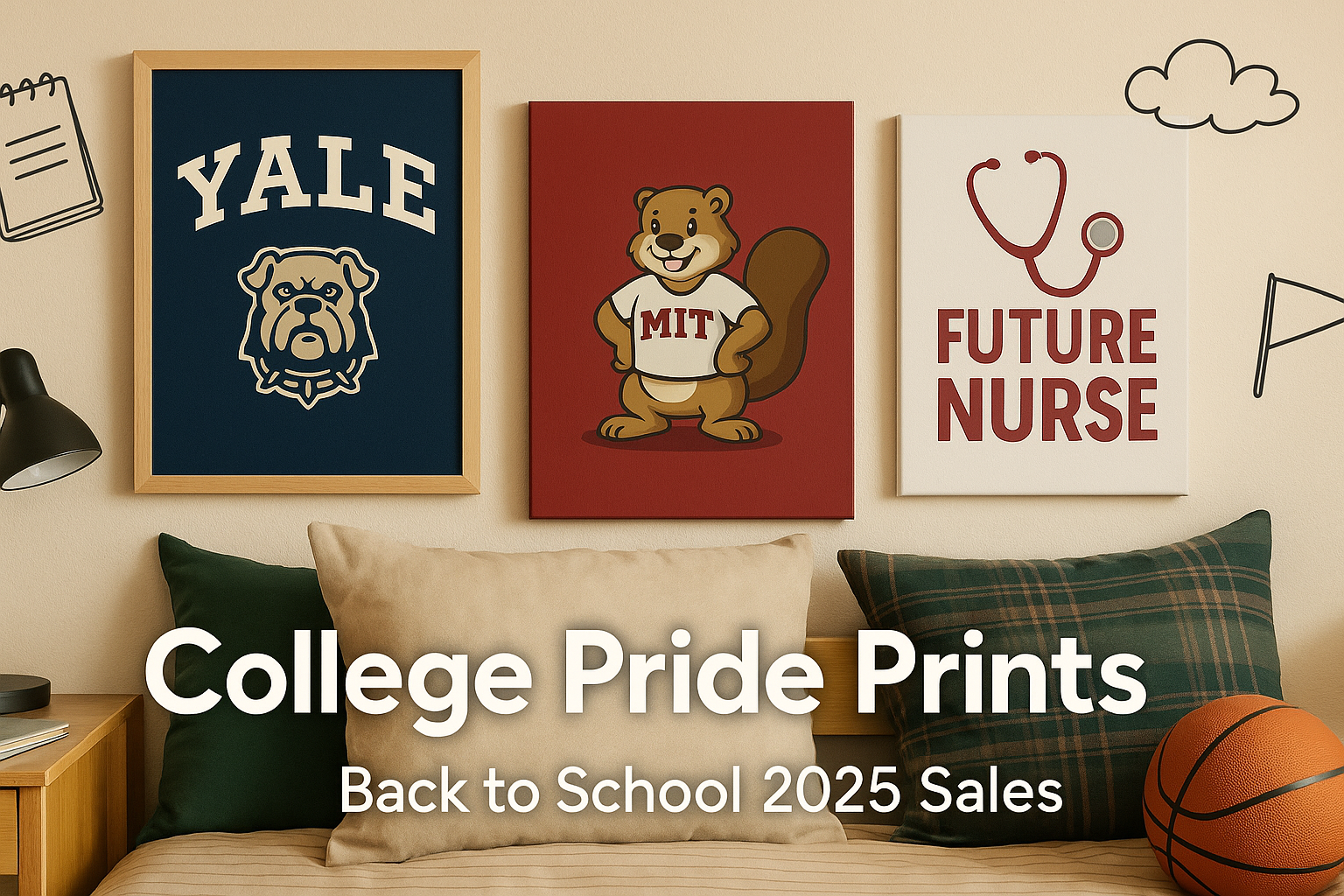 Print on Demand Wall Art for Back to School 2025 sale season