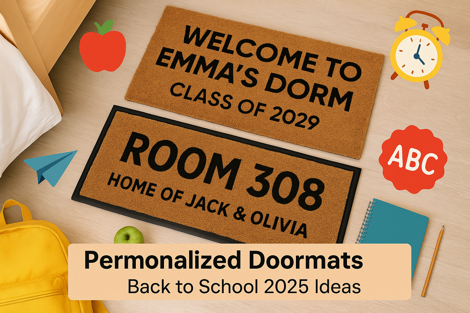 Print on Demand Doormats for Back to School 2025 sale season