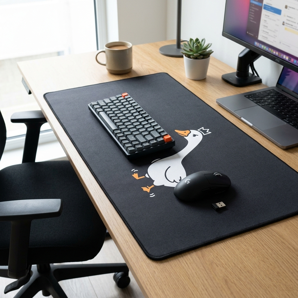 Silly Goose Desk Mat Mockup