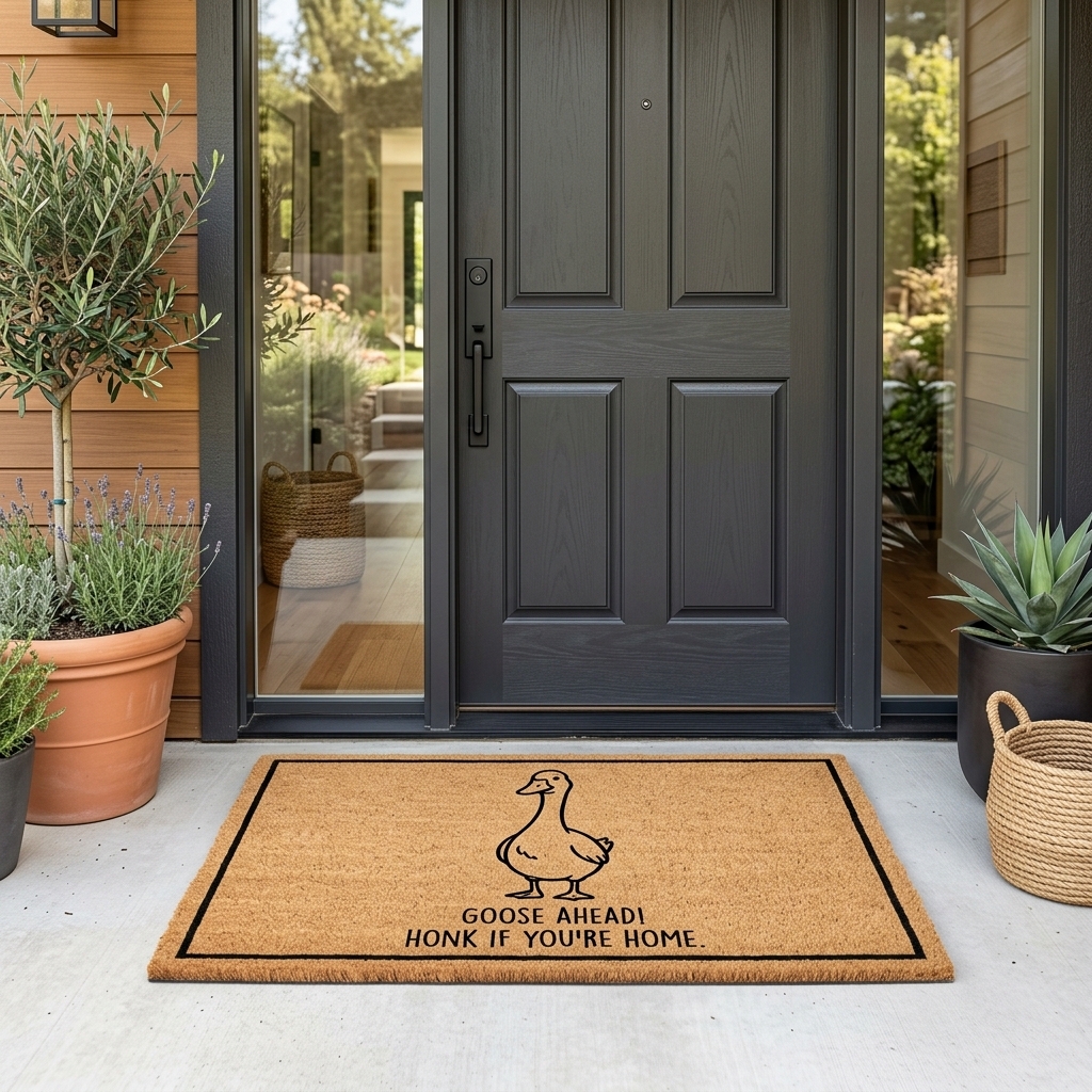 Silly Goose Doormat Mockup